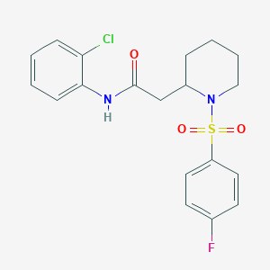N-(2-chlorophenyl)-2-(1-((4-fluorophenyl)sulfonyl)piperidin-2-yl)acetamide