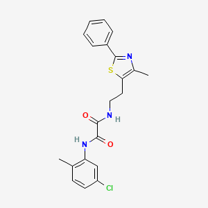 N1-(5-chloro-2-methylphenyl)-N2-(2-(4-methyl-2-phenylthiazol-5-yl)ethyl)oxalamide