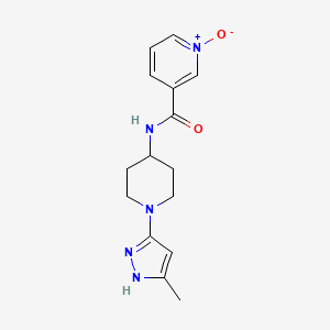 3-((1-(5-methyl-1H-pyrazol-3-yl)piperidin-4-yl)carbamoyl)pyridine 1-oxide