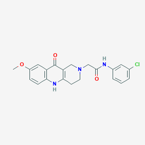 molecular formula C21H20ClN3O3 B2761989 N-(3-chlorophenyl)-2-(8-methoxy-10-oxo-3,4-dihydrobenzo[b][1,6]naphthyridin-2(1H,5H,10H)-yl)acetamide CAS No. 1251551-60-6