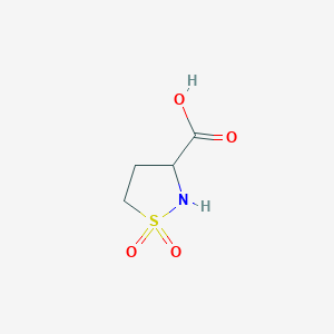 molecular formula C4H7NO4S B2762054 Isothiazolidine-3-carboxylic acid 1,1-dioxide CAS No. 1146957-01-8
