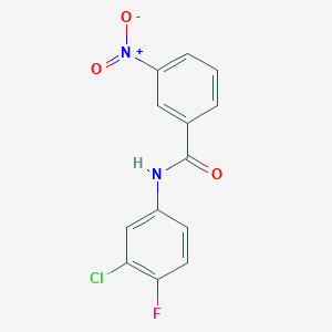 molecular formula C13H8ClFN2O3 B2762076 N-(3-chloro-4-fluorophenyl)-3-nitrobenzamide CAS No. 346723-73-7