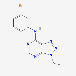 molecular formula C12H11BrN6 B2762083 N-(3-bromophenyl)-3-ethyl-3H-[1,2,3]triazolo[4,5-d]pyrimidin-7-amine CAS No. 899730-59-7