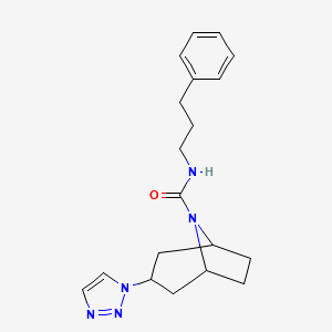 molecular formula C19H25N5O B2762101 N-(3-phenylpropyl)-3-(1H-1,2,3-triazol-1-yl)-8-azabicyclo[3.2.1]octane-8-carboxamide CAS No. 2310096-61-6
