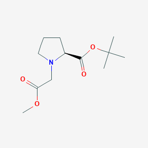 molecular formula C12H21NO4 B2762147 (S)-tert-butyl 1-(2-methoxy-2-oxoethyl)pyrrolidine-2-carboxylate CAS No. 161108-80-1