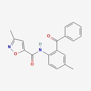 molecular formula C19H16N2O3 B2762182 N-(2-benzoyl-4-methylphenyl)-3-methyl-1,2-oxazole-5-carboxamide CAS No. 946257-13-2