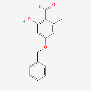 molecular formula C15H14O3 B2762187 4-(Benzyloxy)-2-hydroxy-6-methylbenzaldehyde CAS No. 34883-10-8