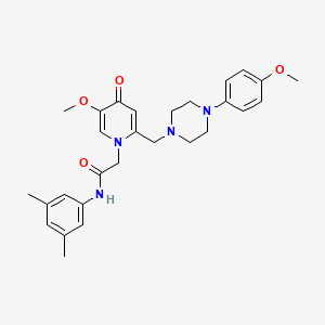 molecular formula C28H34N4O4 B2762206 N-(3,5-dimethylphenyl)-2-(5-methoxy-2-{[4-(4-methoxyphenyl)piperazin-1-yl]methyl}-4-oxo-1,4-dihydropyridin-1-yl)acetamide CAS No. 921463-60-7