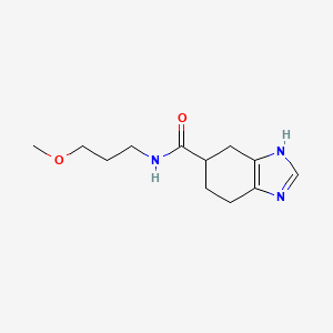 molecular formula C12H19N3O2 B2762223 N-(3-methoxypropyl)-4,5,6,7-tetrahydro-1H-1,3-benzodiazole-5-carboxamide CAS No. 2034503-60-9