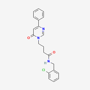 N-(2-chlorobenzyl)-4-(6-oxo-4-phenylpyrimidin-1(6H)-yl)butanamide