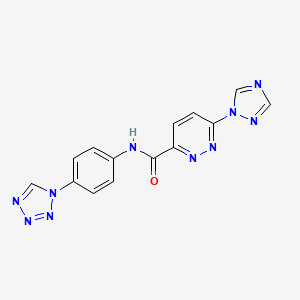 N-(4-(1H-tetrazol-1-yl)phenyl)-6-(1H-1,2,4-triazol-1-yl)pyridazine-3-carboxamide