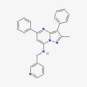 2-methyl-3,5-diphenyl-N-(pyridin-3-ylmethyl)pyrazolo[1,5-a]pyrimidin-7-amine