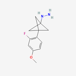 [3-(2-Fluoro-4-methoxyphenyl)-1-bicyclo[1.1.1]pentanyl]hydrazine