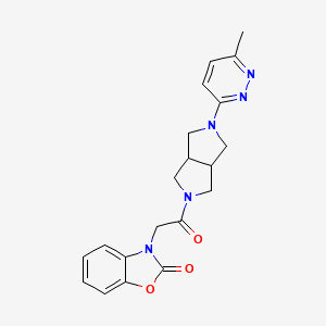 3-[2-[2-(6-Methylpyridazin-3-yl)-1,3,3a,4,6,6a-hexahydropyrrolo[3,4-c]pyrrol-5-yl]-2-oxoethyl]-1,3-benzoxazol-2-one