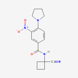 N-(1-cyanocyclobutyl)-3-nitro-4-(pyrrolidin-1-yl)benzamide