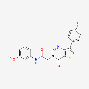 2-[7-(4-fluorophenyl)-4-oxothieno[3,2-d]pyrimidin-3(4H)-yl]-N-(3-methoxyphenyl)acetamide