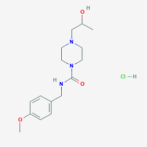 4-(2-hydroxypropyl)-N-(4-methoxybenzyl)piperazine-1-carboxamide hydrochloride