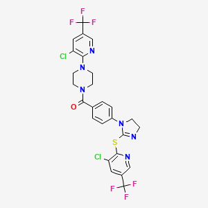 {4-[3-chloro-5-(trifluoromethyl)-2-pyridinyl]piperazino}[4-(2-{[3-chloro-5-(trifluoromethyl)-2-pyridinyl]sulfanyl}-4,5-dihydro-1H-imidazol-1-yl)phenyl]methanone