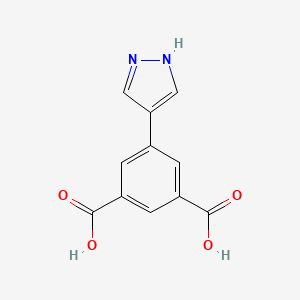 molecular formula C11H8N2O4 B2762277 5-(1h-Pyrazol-4-yl)isophthalic acid CAS No. 1108726-74-4