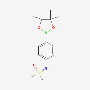 molecular formula C14H22BNO3S B2762310 Dimethyl({[4-(tetramethyl-1,3,2-dioxaborolan-2-yl)phenyl]imino})-lambda6-sulfanone CAS No. 1644499-93-3