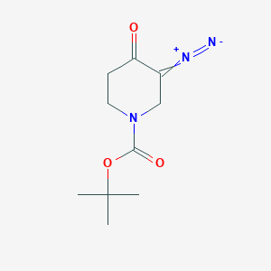 molecular formula C10H15N3O3 B2762317 Tert-butyl 3-diazo-4-oxopiperidine-1-carboxylate CAS No. 2490400-48-9