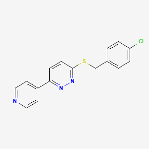 B2762318 3-((4-Chlorobenzyl)thio)-6-(pyridin-4-yl)pyridazine CAS No. 872988-03-9