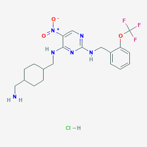 molecular formula C20H26ClF3N6O3 B2762321 PKC-theta inhibitor hcl 