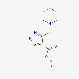 molecular formula C13H21N3O2 B2762341 ethyl 1-methyl-3-(piperidin-1-ylmethyl)-1H-pyrazole-4-carboxylate CAS No. 1184915-81-8