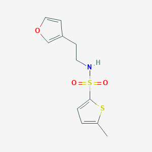 molecular formula C11H13NO3S2 B2762368 N-(2-(furan-3-yl)ethyl)-5-methylthiophene-2-sulfonamide CAS No. 1448044-09-4