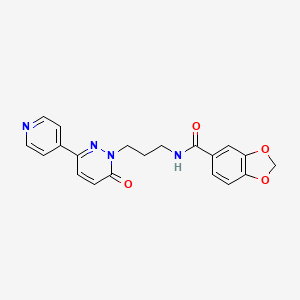 N-(3-(6-oxo-3-(pyridin-4-yl)pyridazin-1(6H)-yl)propyl)benzo[d][1,3]dioxole-5-carboxamide