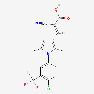 3-{1-[4-chloro-3-(trifluoromethyl)phenyl]-2,5-dimethyl-1H-pyrrol-3-yl}-2-cyanoprop-2-enoic acid
