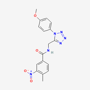 N-((1-(4-methoxyphenyl)-1H-tetrazol-5-yl)methyl)-4-methyl-3-nitrobenzamide