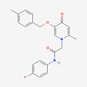 N-(4-fluorophenyl)-2-(2-methyl-5-((4-methylbenzyl)oxy)-4-oxopyridin-1(4H)-yl)acetamide