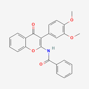 molecular formula C24H19NO5 B2762411 N-[3-(3,4-dimethoxyphenyl)-4-oxo-4H-chromen-2-yl]benzamide CAS No. 900293-42-7