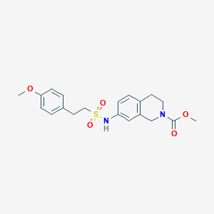 molecular formula C20H24N2O5S B2762426 methyl 7-[2-(4-methoxyphenyl)ethanesulfonamido]-1,2,3,4-tetrahydroisoquinoline-2-carboxylate CAS No. 1448078-91-8