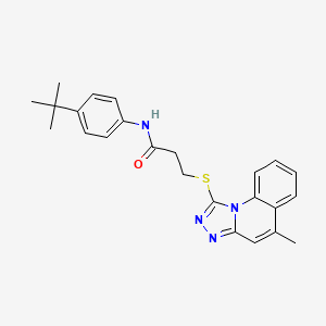 N-(4-tert-butylphenyl)-3-({5-methyl-[1,2,4]triazolo[4,3-a]quinolin-1-yl}sulfanyl)propanamide