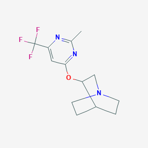 3-{[2-Methyl-6-(trifluoromethyl)pyrimidin-4-yl]oxy}-1-azabicyclo[2.2.2]octane