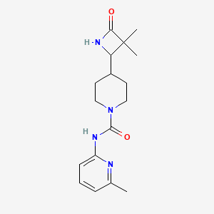 4-(3,3-Dimethyl-4-oxoazetidin-2-YL)-N-(6-methylpyridin-2-YL)piperidine-1-carboxamide