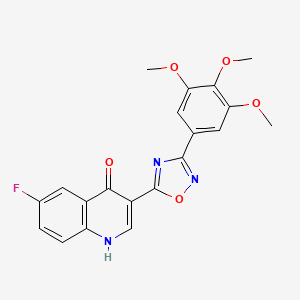 6-fluoro-3-(3-(3,4,5-trimethoxyphenyl)-1,2,4-oxadiazol-5-yl)quinolin-4(1H)-one