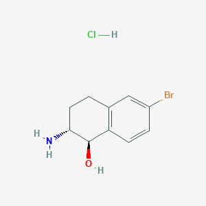 trans-2-Amino-6-bromo-1,2,3,4-tetrahydronaphthalen-1-ol hydrochloride