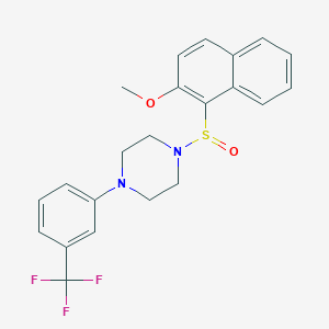 1-(2-Methoxynaphthalen-1-yl)sulfinyl-4-[3-(trifluoromethyl)phenyl]piperazine