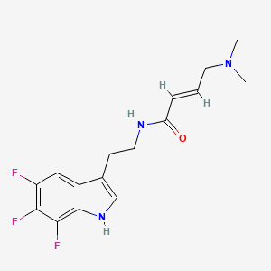 (E)-4-(Dimethylamino)-N-[2-(5,6,7-trifluoro-1H-indol-3-yl)ethyl]but-2-enamide