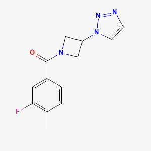 (3-(1H-1,2,3-triazol-1-yl)azetidin-1-yl)(3-fluoro-4-methylphenyl)methanone