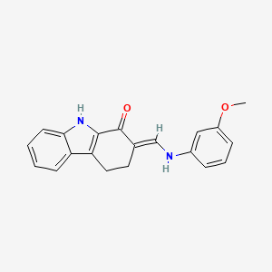 (2E)-2-[(3-methoxyanilino)methylidene]-4,9-dihydro-3H-carbazol-1-one