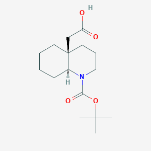 2-[(4Ar,8aS)-1-[(2-methylpropan-2-yl)oxycarbonyl]-2,3,4,5,6,7,8,8a-octahydroquinolin-4a-yl]acetic acid