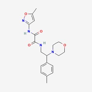 molecular formula C19H24N4O4 B2762606 N1-(5-methylisoxazol-3-yl)-N2-(2-morpholino-2-(p-tolyl)ethyl)oxalamide CAS No. 899999-25-8