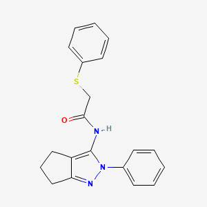 N-(2-phenyl-2,4,5,6-tetrahydrocyclopenta[c]pyrazol-3-yl)-2-(phenylthio)acetamide