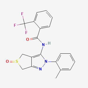 N-(5-oxido-2-(o-tolyl)-4,6-dihydro-2H-thieno[3,4-c]pyrazol-3-yl)-2-(trifluoromethyl)benzamide