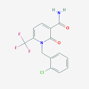 1-[(2-Chlorophenyl)methyl]-2-oxo-6-(trifluoromethyl)-3-pyridinecarboxamide