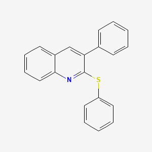 molecular formula C21H15NS B2762637 3-Phenyl-2-(phenylsulfanyl)quinoline CAS No. 339013-75-1